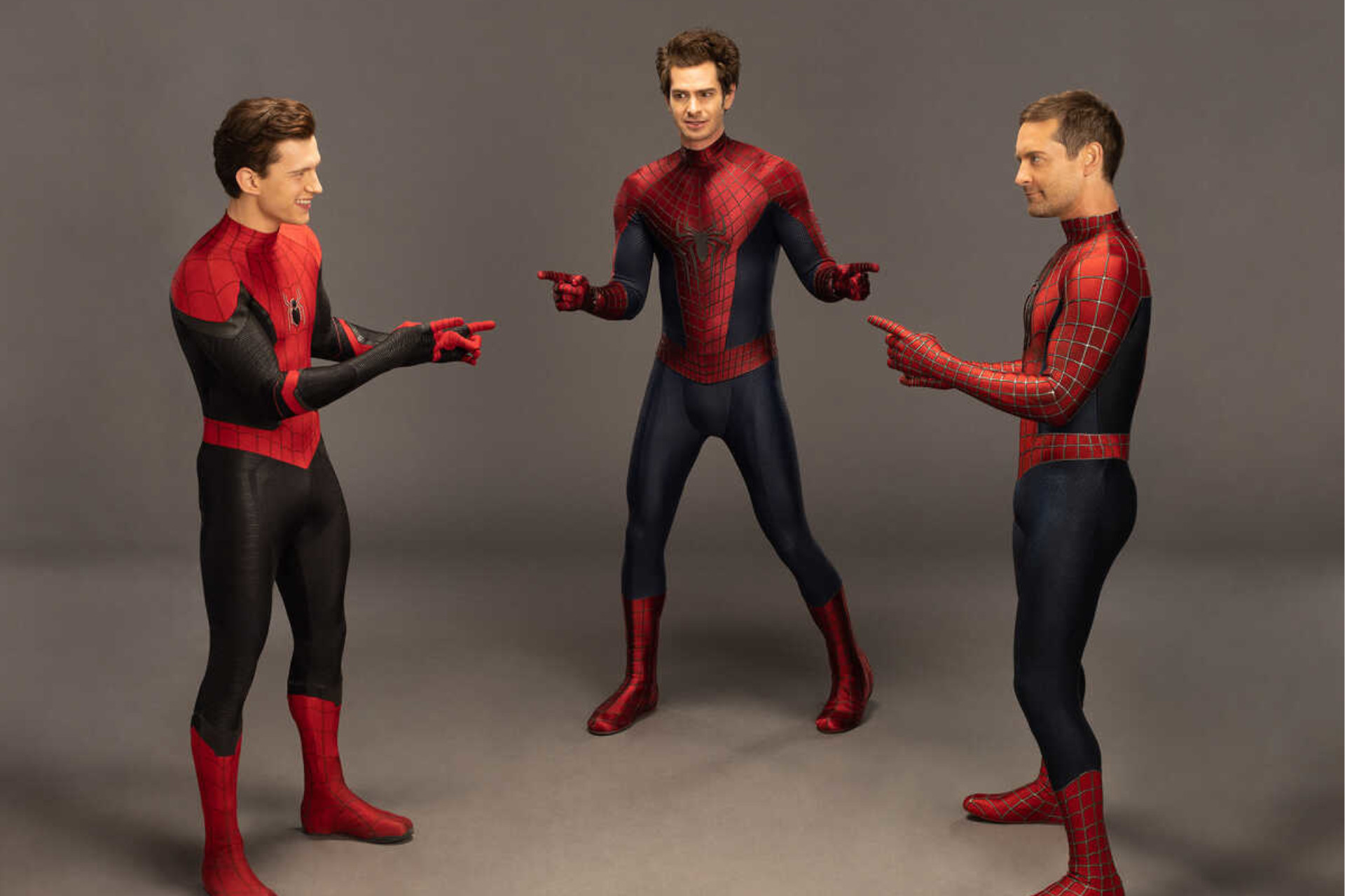 El meme de Spider-Man cobra vida con Andrew, Tom y Tobey |