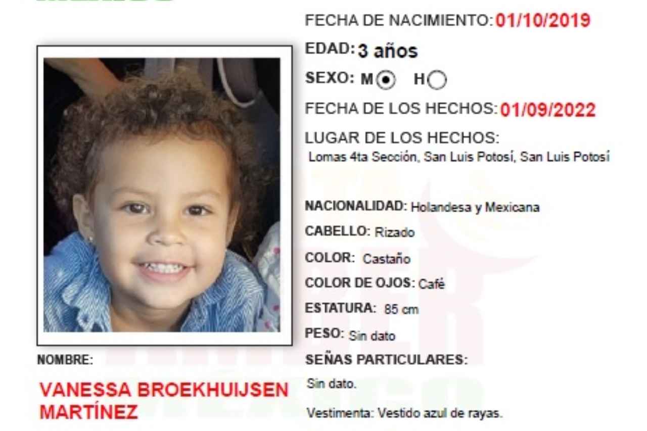 Activan Alerta Amber Para Localizar A Una Pequeña De 3 ños