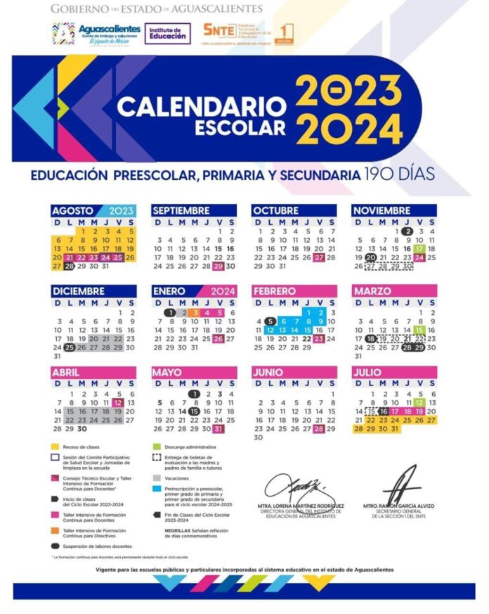 Revela el IEA calendario escolar 20232024
