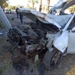 Aparatoso accidente sobre la carretera 70 Poniente deja una persona sin vida y un herido de gravedad