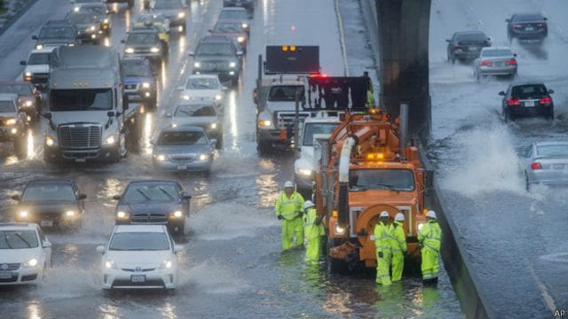 Tormenta inusual amenaza a California