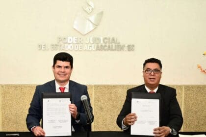 Firma ayuntamiento de Pabellón de Arteaga convenio con el Poder Judicial del estado de Aguascalientes