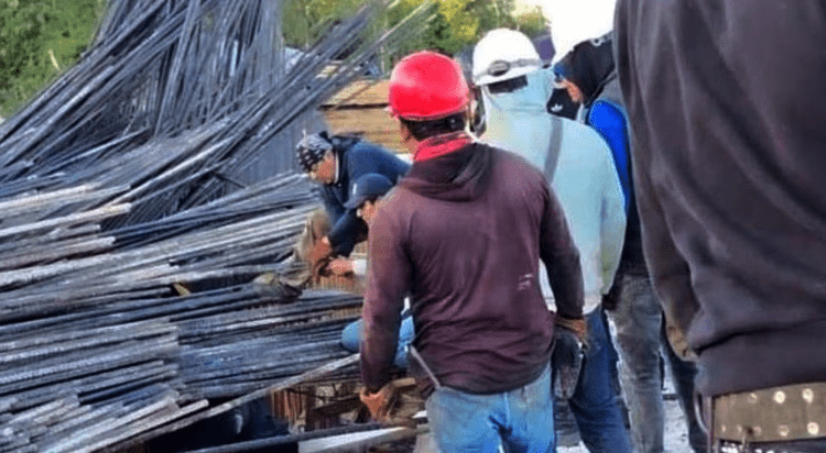 Rescate de los trabajadores atrapados en construcción del Tren Maya