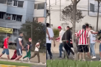 Aficionados de las Chivas pelean en Periférico Sur