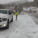 En plena primavera cae nieve en diez municipios de Chihuahua