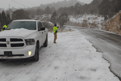 En plena primavera cae nieve en diez municipios de Chihuahua