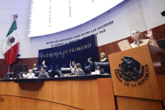 Fotografía de la Cámara de Senadores, durante una sesión ordinaria. Foto de EFE/Cámara de Senadores.