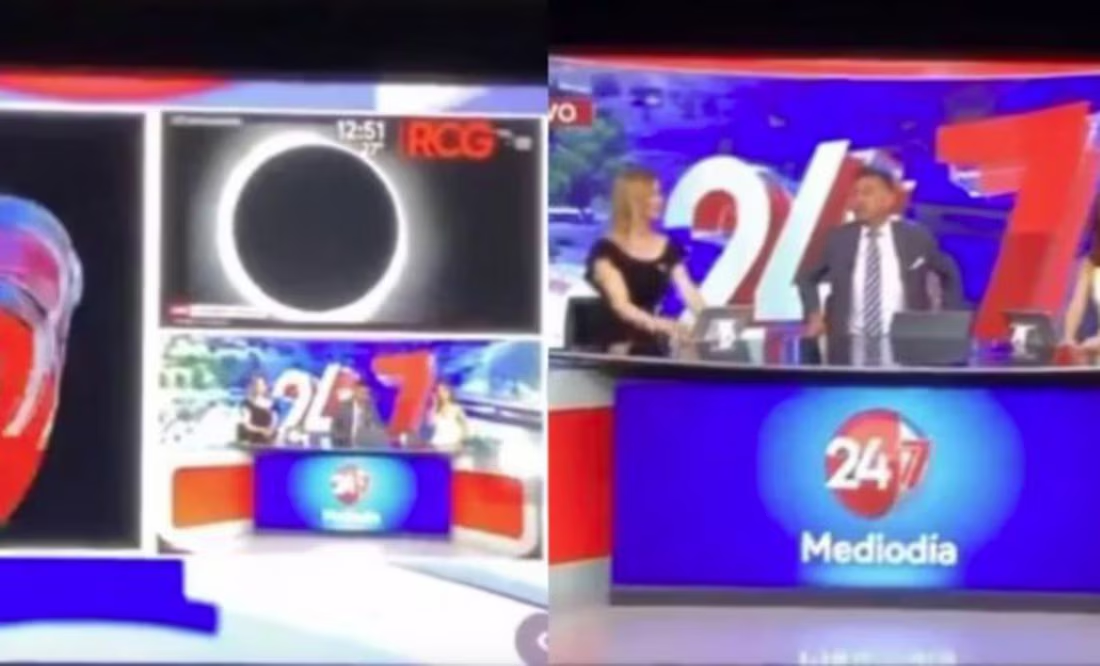 Noticiario de Coahuila muestra "bochornoso" video durante eclipse