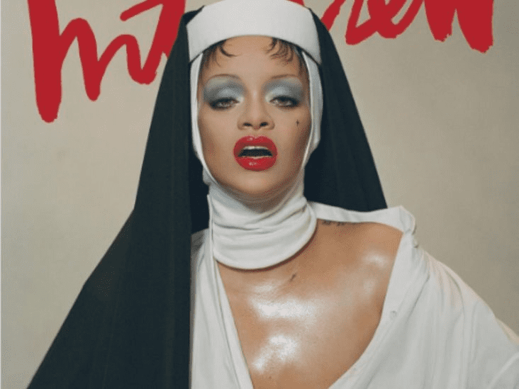 Rihanna desata polémica al aparecer vestida de monja en revista