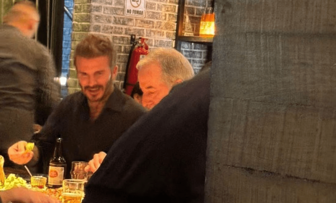 David Beckham llegó a Monterrey y disfrutó de una cerveza típica