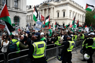 Decenas de miles de personas piden en Londres un alto el fuego en Gaza